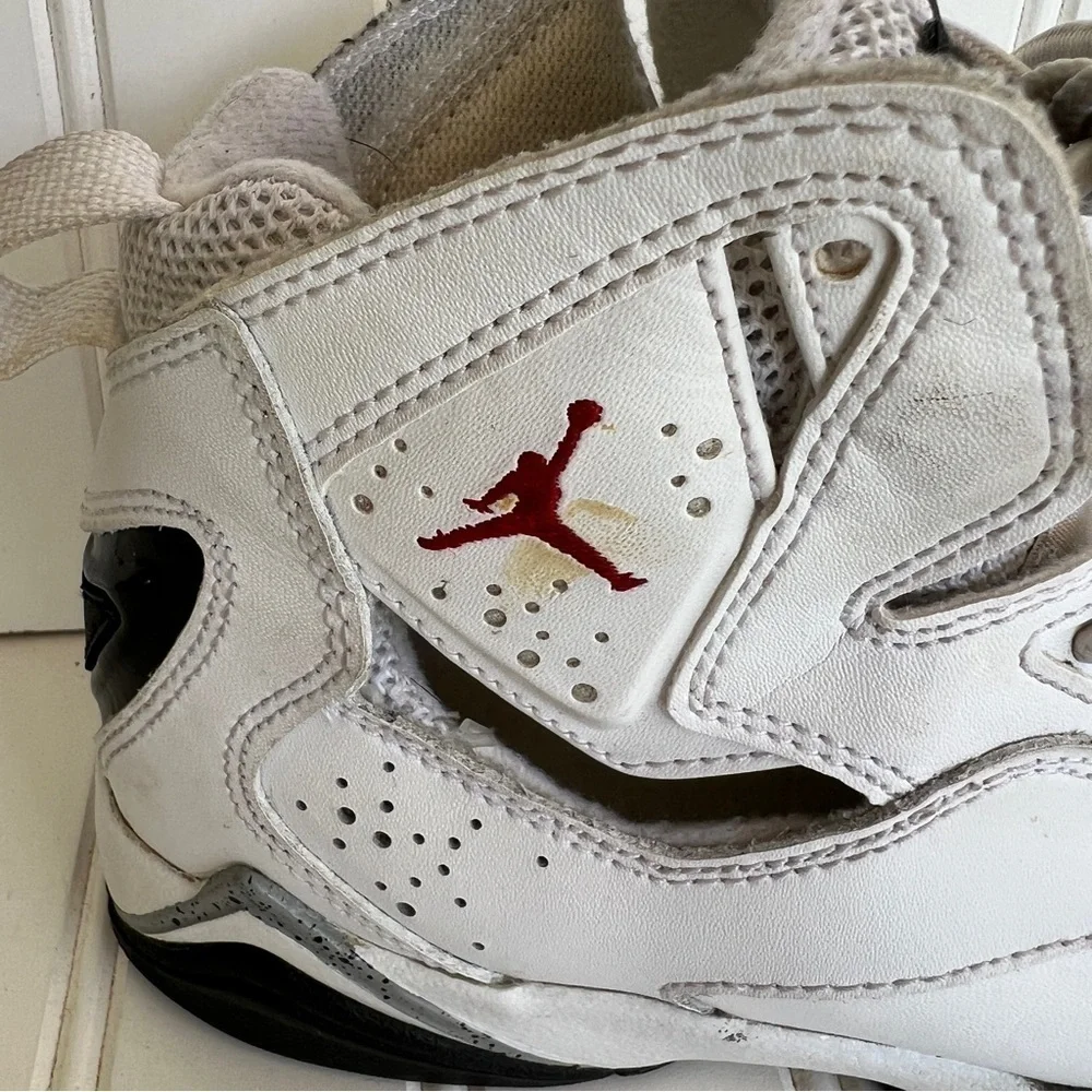 Nike Jordan Air True Flight Mid White Cement Basketball Sneakers Youth 4